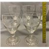 Image 3 : (5) Anchor Hocking Elegant Stemmed Glassware/Tumblers - "Wheelcut", C.1950s