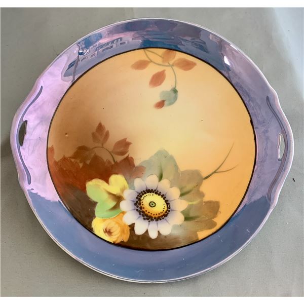 Rare Chikaramachi/Noritake Lustreware/Floral Platter (Rare Student Piece, C. 1920s)