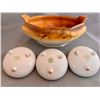 Image 2 : Nippon (4)-Pc. Set with Large Nut Bowl & (3) Small Nut Cups (1950s)