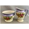 Image 2 : Noritake Lustreware/Floral Design Cream & Sugar Set (1940s)