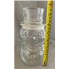 Image 2 : Rare Snowman with Top Hot Glass Candy Jar (1960s)