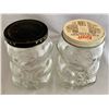 Image 3 : (2) KRAFT Small Glass Bear Peanut Butter Jars with Original Tin Lids