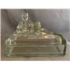 Image 1 : Art Nouveau "Nude" Large Glass Dresser Trinket Box (1920)