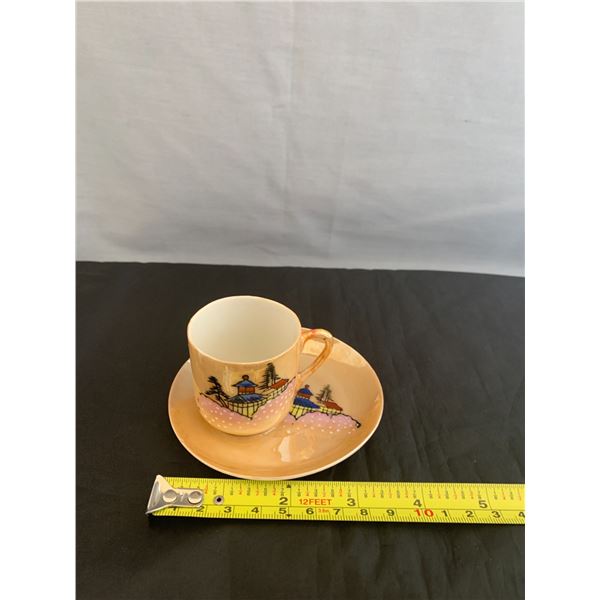 Rare Demitasse Miniature Cup and Saucer - Made in Japan