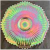 Image 1 : Imperial Glass Company Clambroth Carnival Glass "Smooth Rays" Rare Dinner Plate (1910s)