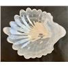 Image 1 : Mid-century Modern Art Glass 1960s Seashell Candy Dish Milky White