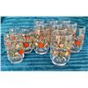 Image 1 : Mid Century Modern GEMCO USA "Spice of Life" (15) Glass Enameled Tumblers ([11] Water Glasses, [5] J