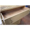 Image 4 : Mid-century Modern 4-Drawer Dresser (17" x 30" x 41"h) (Some Paint Wear)