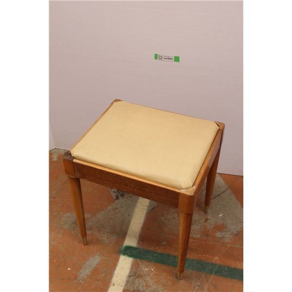 *Wooden Foot Stool - 15" x 17" x 19"h