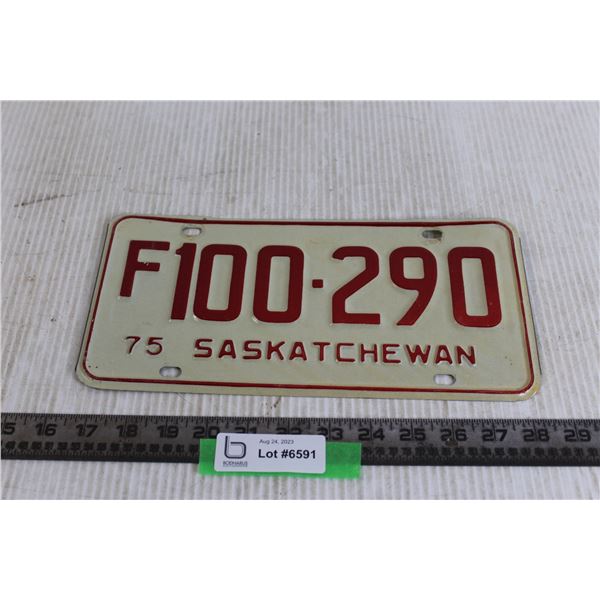 Saskatchewan License Plate - 1975