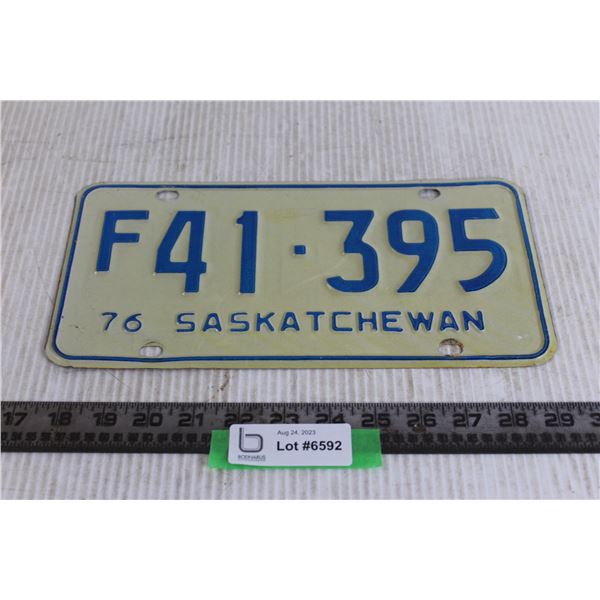 Saskatchewan License Plate - 1976