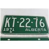 Image 3 : (2) Alberta License Plates - 1971