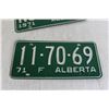 Image 2 : (2) Alberta License Plates - 1971