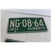 Image 3 : (2) Alberta License Plates - 1971