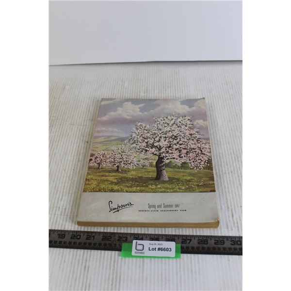 Simpson's Spring and Summer 1947 Seventy-Fifth Anniversary Year