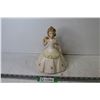 Image 1 : 1981 Vintage Ceramic Trinket Dish - Lady w/Rose Dress