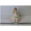Image 1 : 1981 Vintage Ceramic Trinket Dish - Lady w/Rose Dress