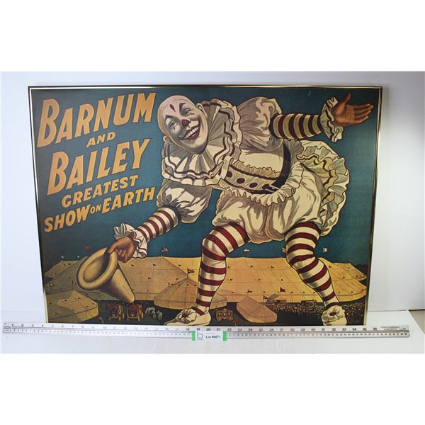 *Barnum and Bailey - Greatest Show on Earth (framed print on cardboard) (23x31)