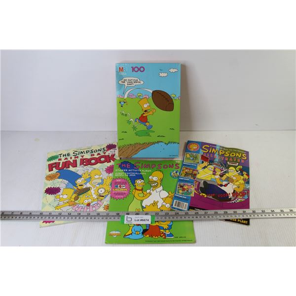 Simpsons 100 Piece Puzzle (unopened) - (3) Activity Books