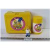 Image 1 : 1990 Simpsons Lunch Box w/Thermos - Homer Figure - (looks in unused condition)