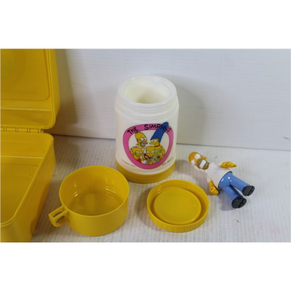 1990 Simpsons Lunch Box w/Thermos - Homer Figure - (looks in