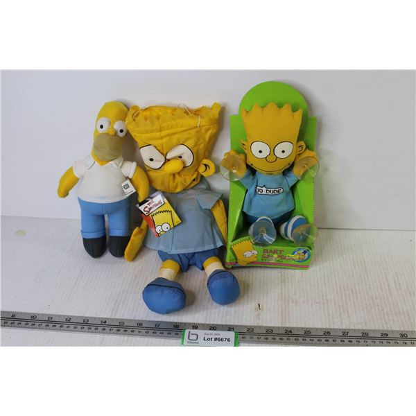 (3) Simpson Stuffed Toys