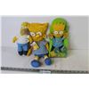 Image 1 : (3) Simpson Stuffed Toys