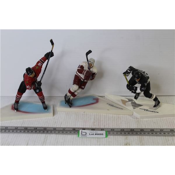 (3) Hockey Figures - Tony Amonte - Mario Lemieux - Steve Yzerman