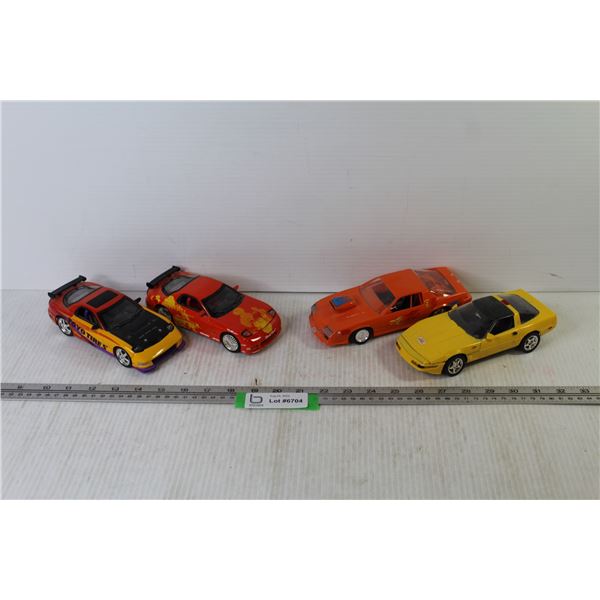 (2) Die Cast Mazda Cars - (2) Plastic Cars