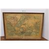 Image 1 : *Early 1900 Relief Map of the World - 34" x 48"