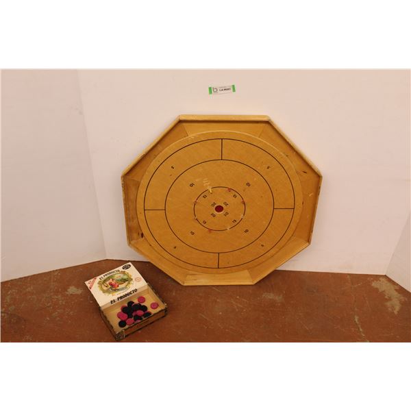 *Crokinole Board with Checkers