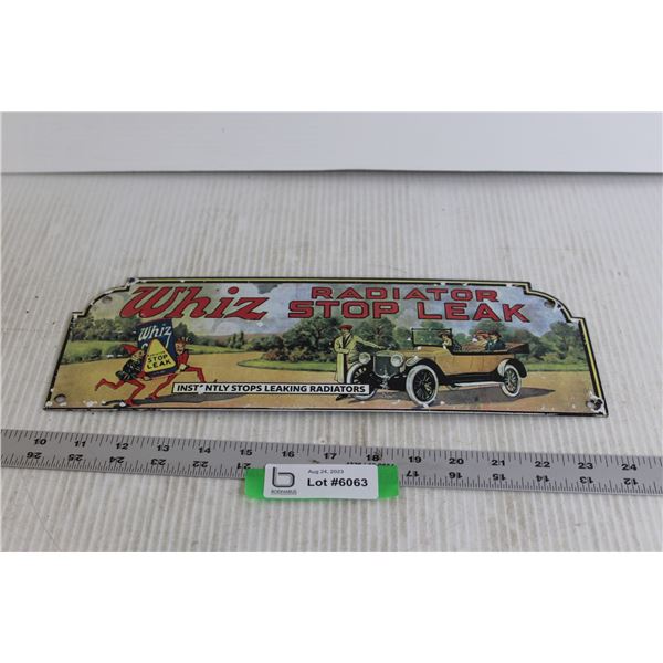 Whiz Radiator Stop Leak Sign - 14  x 5 