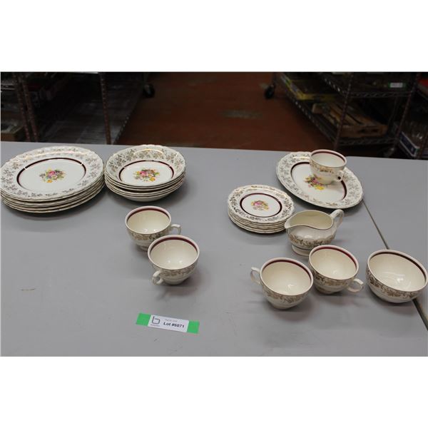 26-Pc. Dinnerware Set - Teacups, Plates, Bowls, etc.