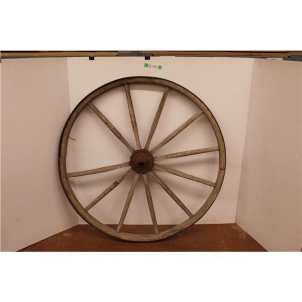 *Vintage Wooden Implement Wheel - 45"D