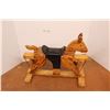 Image 1 : *Scorched Wood Rocking Horse with Saddle