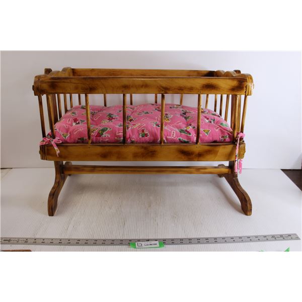 *Doll Cradle with Mickey/Minnie Mouse Pillow