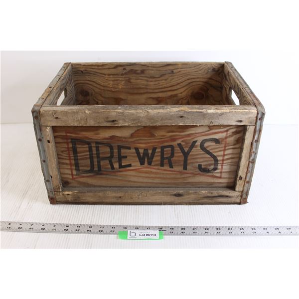 Vintage Wooden Drewrys Crate