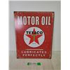 Image 1 : Motor Oil Texaco Sign - 12 1/2" x 16"