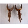 Image 4 : (2) Pair of Cast Iron Western Cowboy Boot Spurs