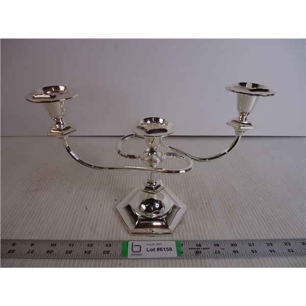 Silver Plated Triple Twisted Candelabra