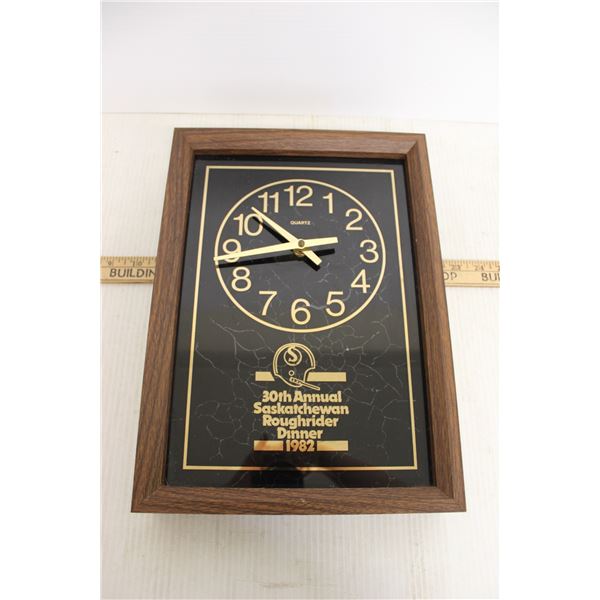 1982 30th Annual Saskatchewan Roughrider Dinner Clock