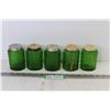 Image 1 : (5) Vintage Green Glass Cheese/Spice Shakers