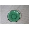 Image 4 : (4) Green Glass Tea Cups - (10) Saucers