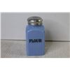 Image 5 : Vintage Blue Glass Flour Shaker