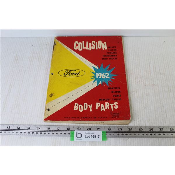 1962 Ford Collision Body Parts Manual