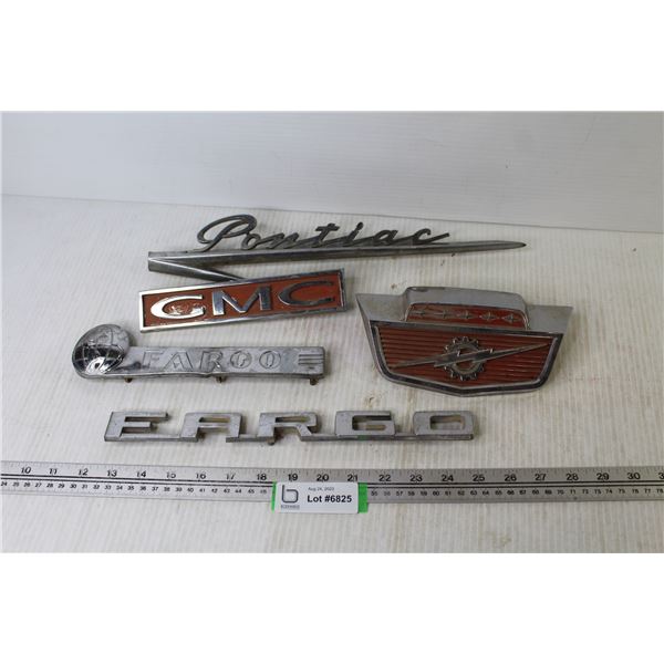 Assorted Vehicle Emblems - Fargo - GMC - Pontiac - Ford