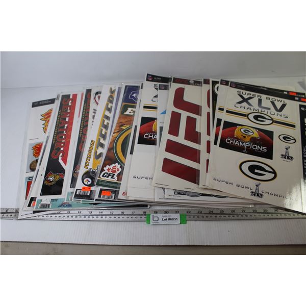 Large Assortment of NHL Sports Team Decals