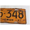 Image 3 : Saskatchewan License Plate - 1947