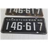 Image 2 : Pair of  1960 Saskatchewan License Plates