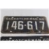 Image 3 : Pair of  1960 Saskatchewan License Plates